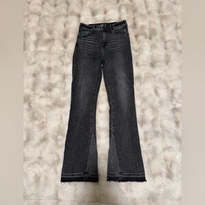 Abercrombie & Fitch Women's Black Flare Crop Jeans, Size 24